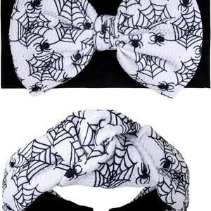 Headband and Bow Set Spiders Halloween Decor for the Hair